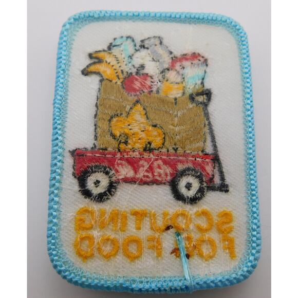 BSA Scouting For Food Patch Red Wagon Bag of Groceries Volunteer  Drive 2001 New - Picture 2 of 3